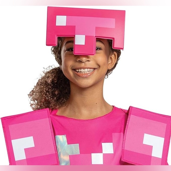 Small (4/6) Pink Armor Minecraft Costume , Official Minecraft Pink Armor Outfit - Picture 4 of 8